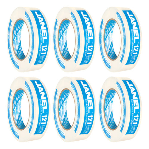 Masking Tape Uso General 121 Janel 24 Mmx 50m 6 Pzas