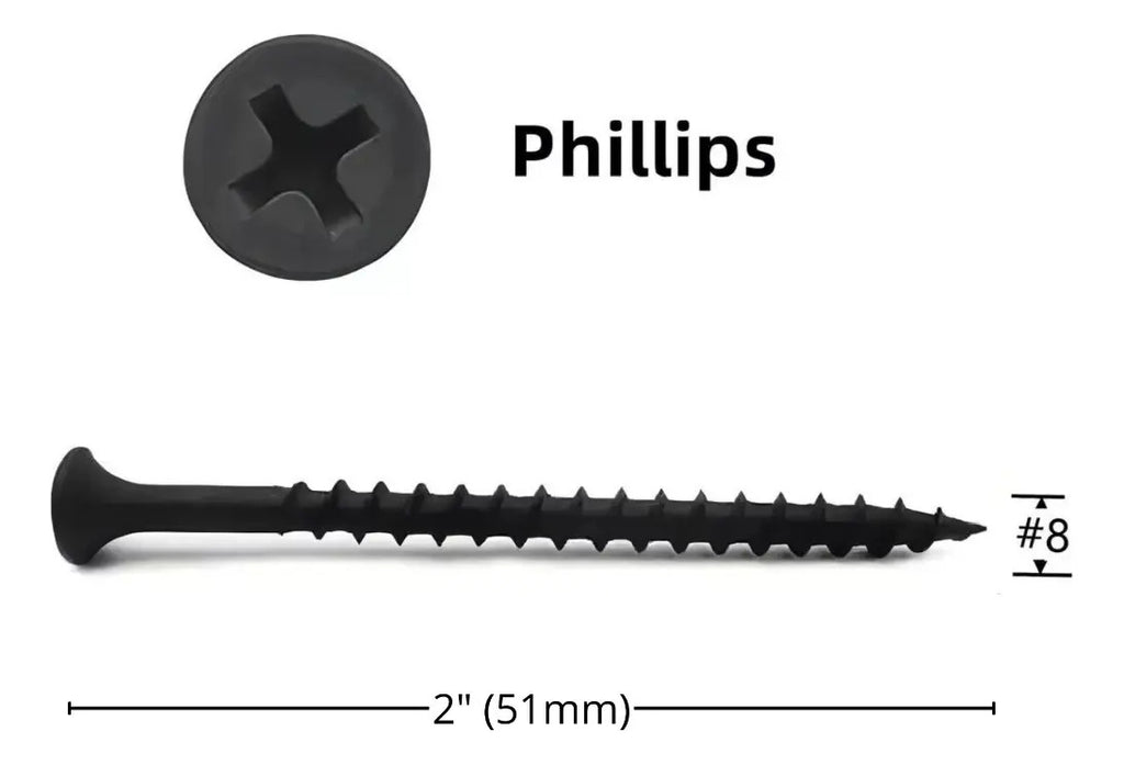 Tornillos Pija Madera Aglomerado 8 X 2 Pulgadas  Cruz Plana