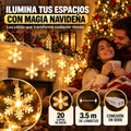 Serie Guirnalda Navideña Copo Nieve 20 Luces 3.5m Navidad