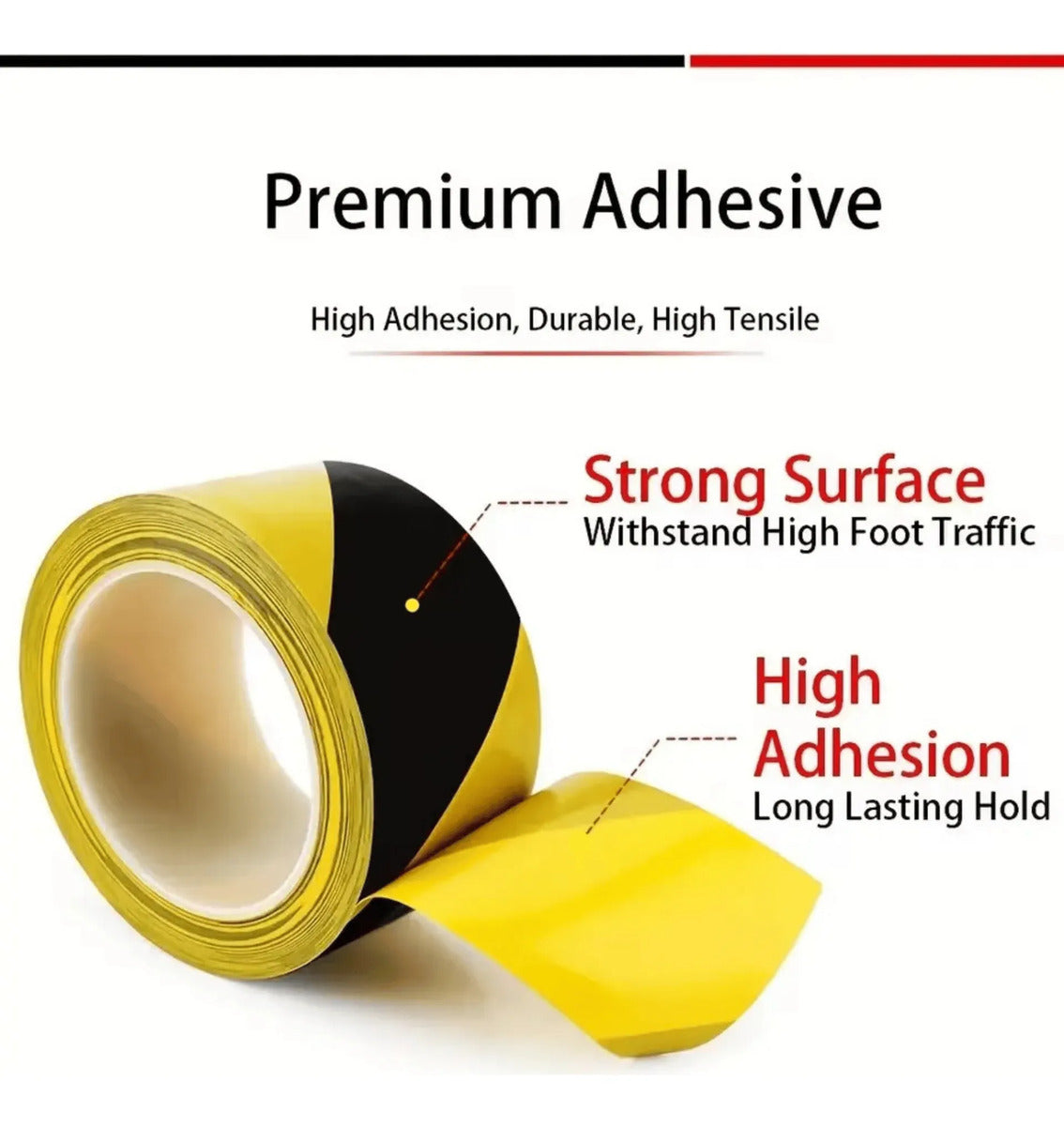 Cinta Adhesiva Precaución Janel Amarillo Negro 48 X 33m 1 Pz