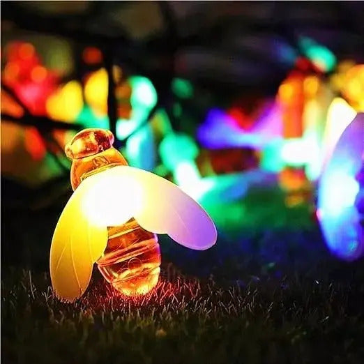 Series Guirnalda Luces Led Solar Abejas 5 Metros
