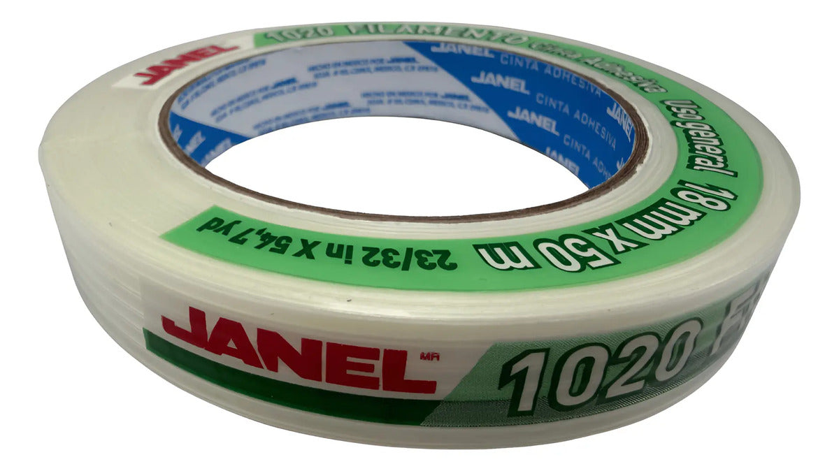 Cinta Adhesiva Doble Filamento 1020 Janel 18 Mm X 50m 1 Pza