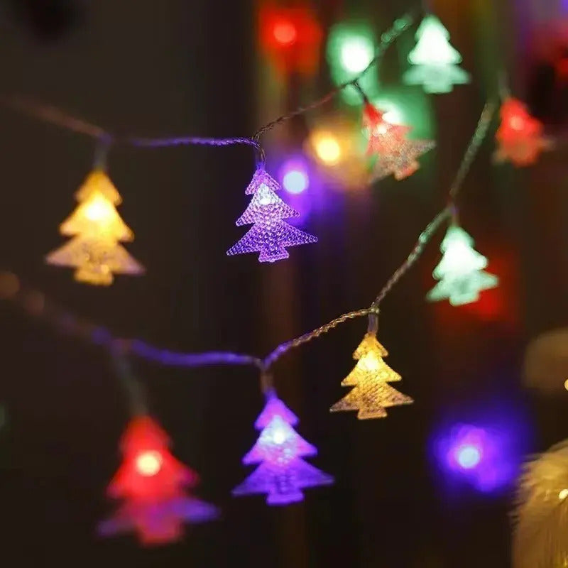 Serie Navideña Decorativa  Luz Led 28 Luces 4 Metros Pinos