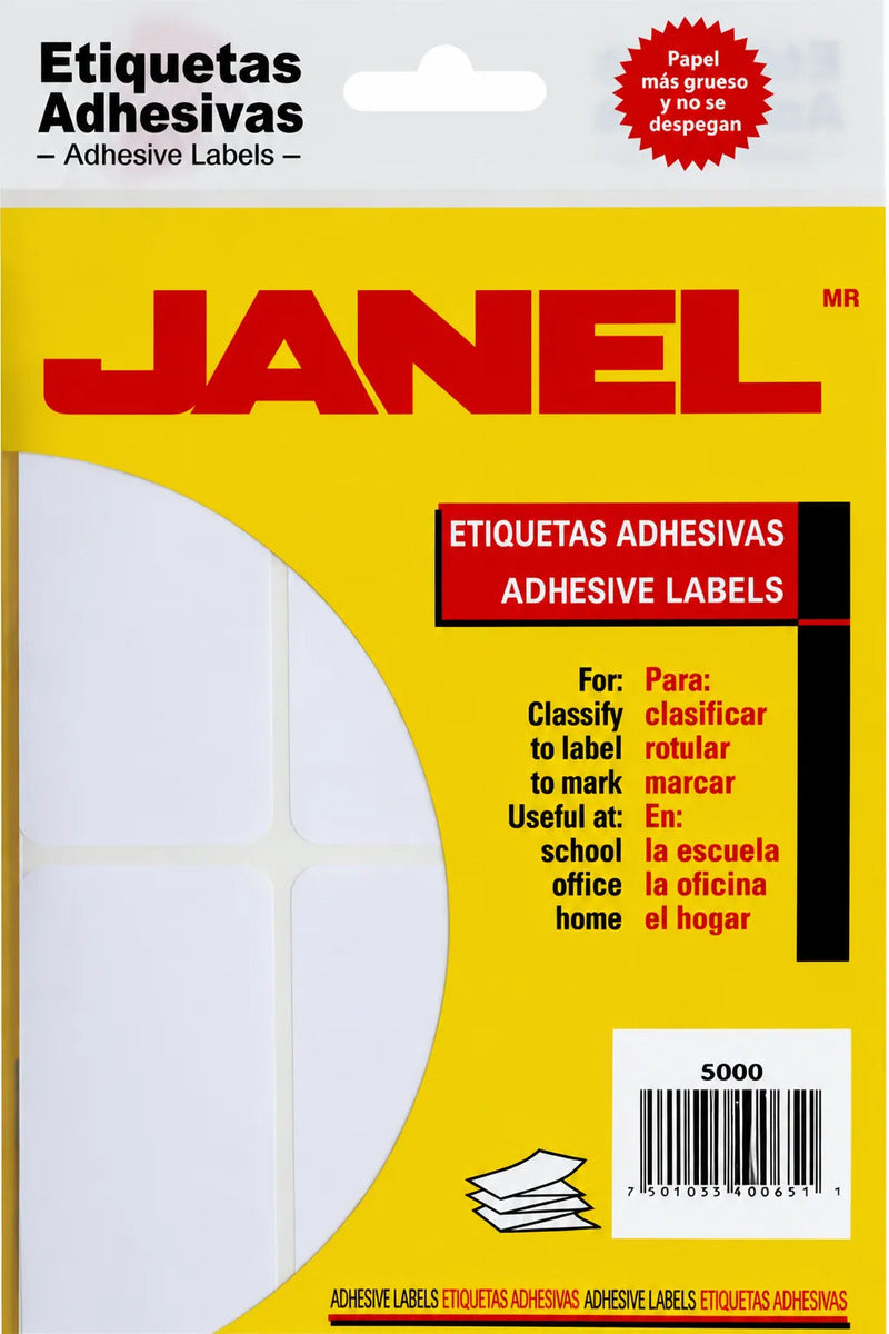 Etiqueta Adhesiva Janel 50 X 100mm Clasica 20 Bolsas