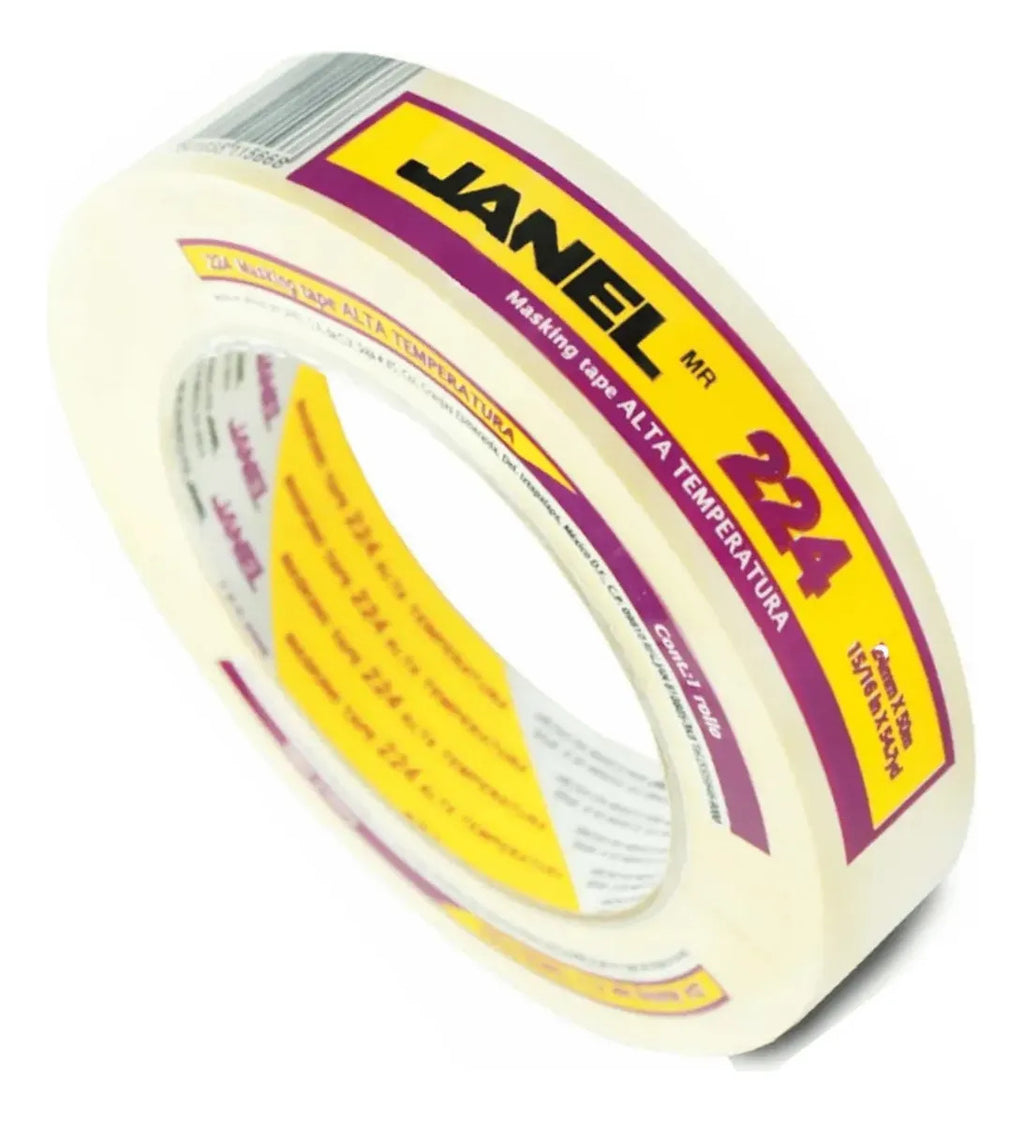 Masking Tape Janel 224 24mm X 50 M Alta Temperatura 1 Pza