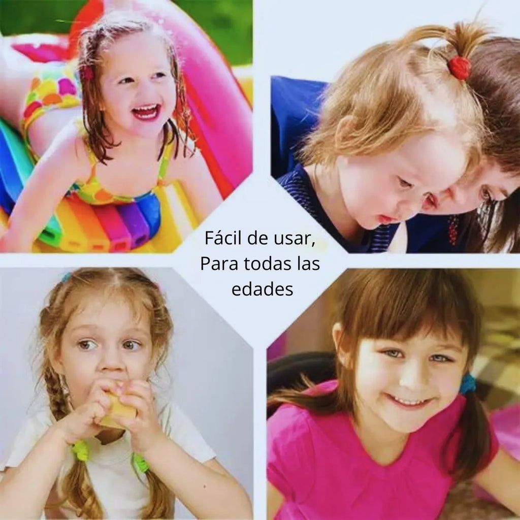 Ligas Donas Para El Cabello Chicas Multicolores Niñas 100 Pz