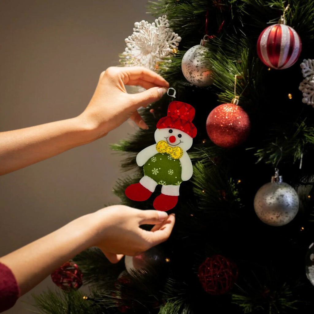 Adornos Navideños Felpa Suave Decoración Árbol 12 Piezas
