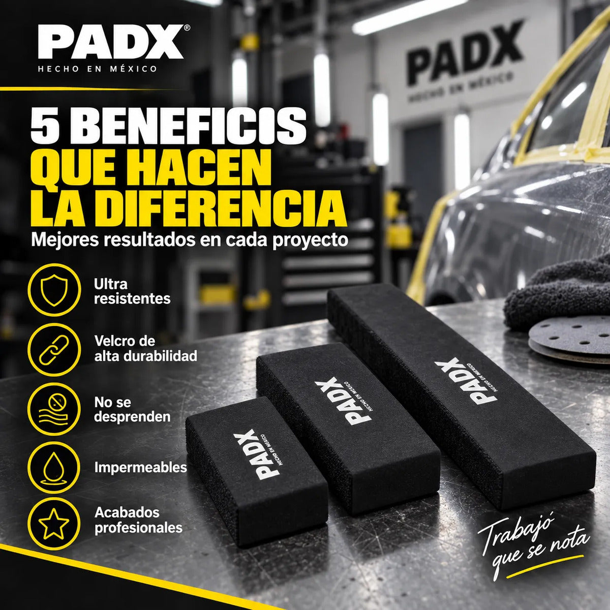 Juego De Bloques Garlopas Con Velcro Para Lijar Padx