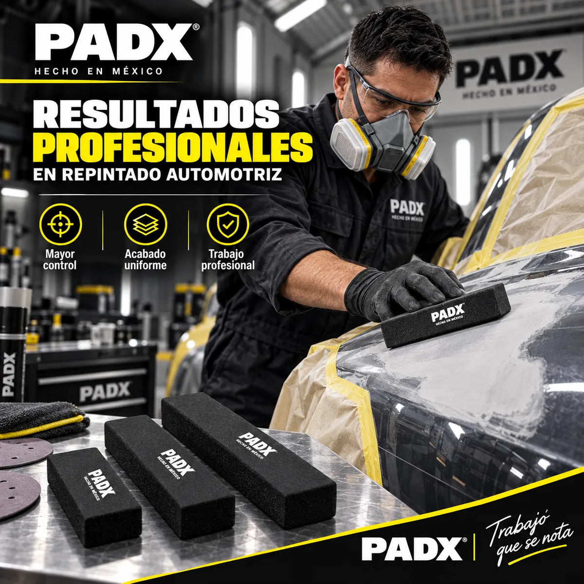 Juego De Bloques Garlopas Con Velcro Para Lijar Padx
