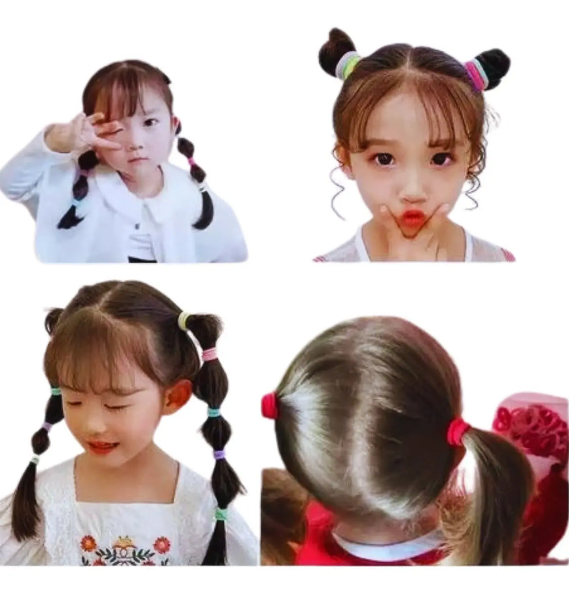 Ligas Donas Para El Cabello Chicas Multicolores Niñas 100 Pz