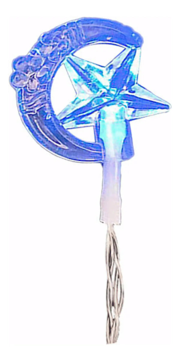 Serie Navideña Decorativa Luz Led 28 Luces 4m Luna Estrella