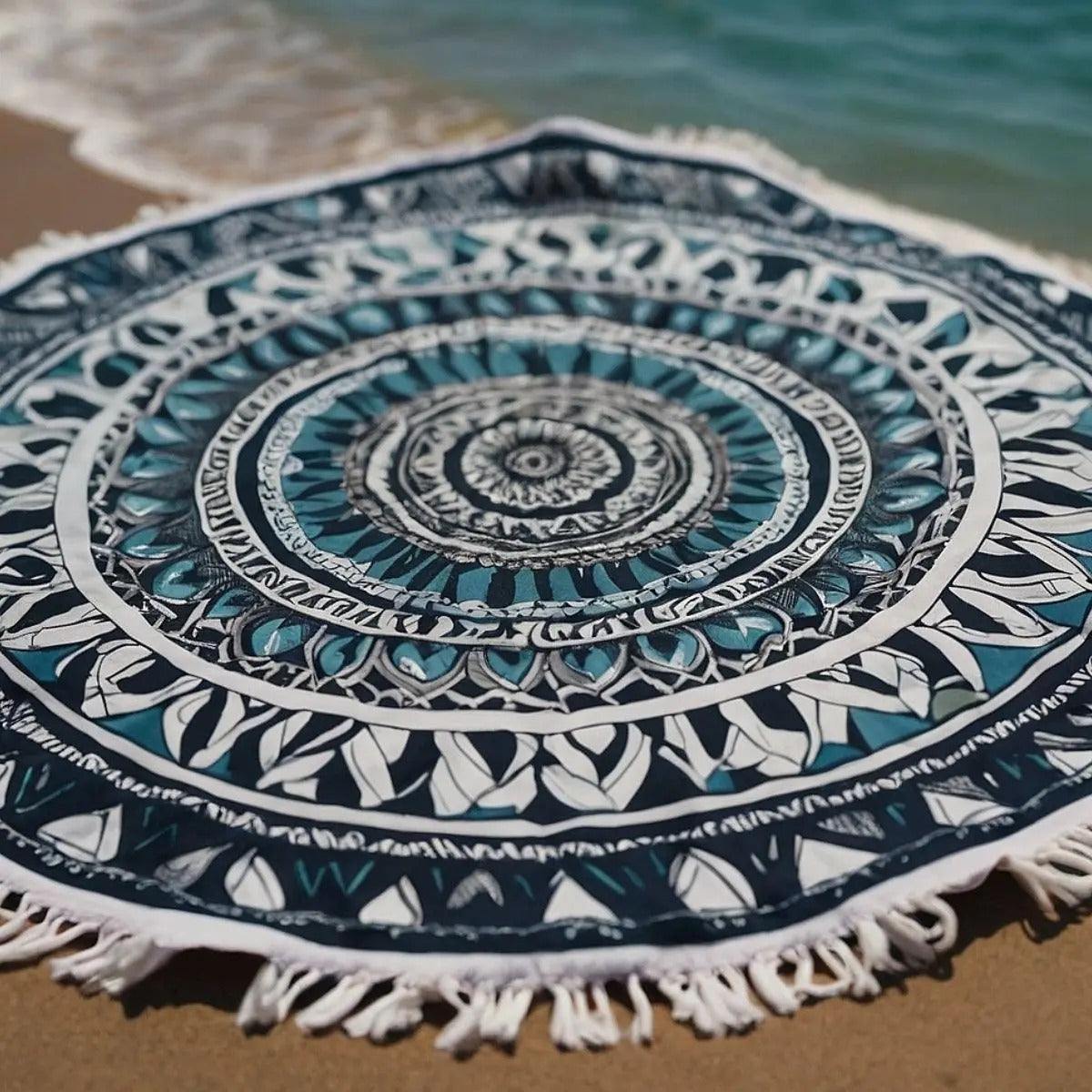 Toalla Redonda Playa Microfibra Estampada 1.5m Generic