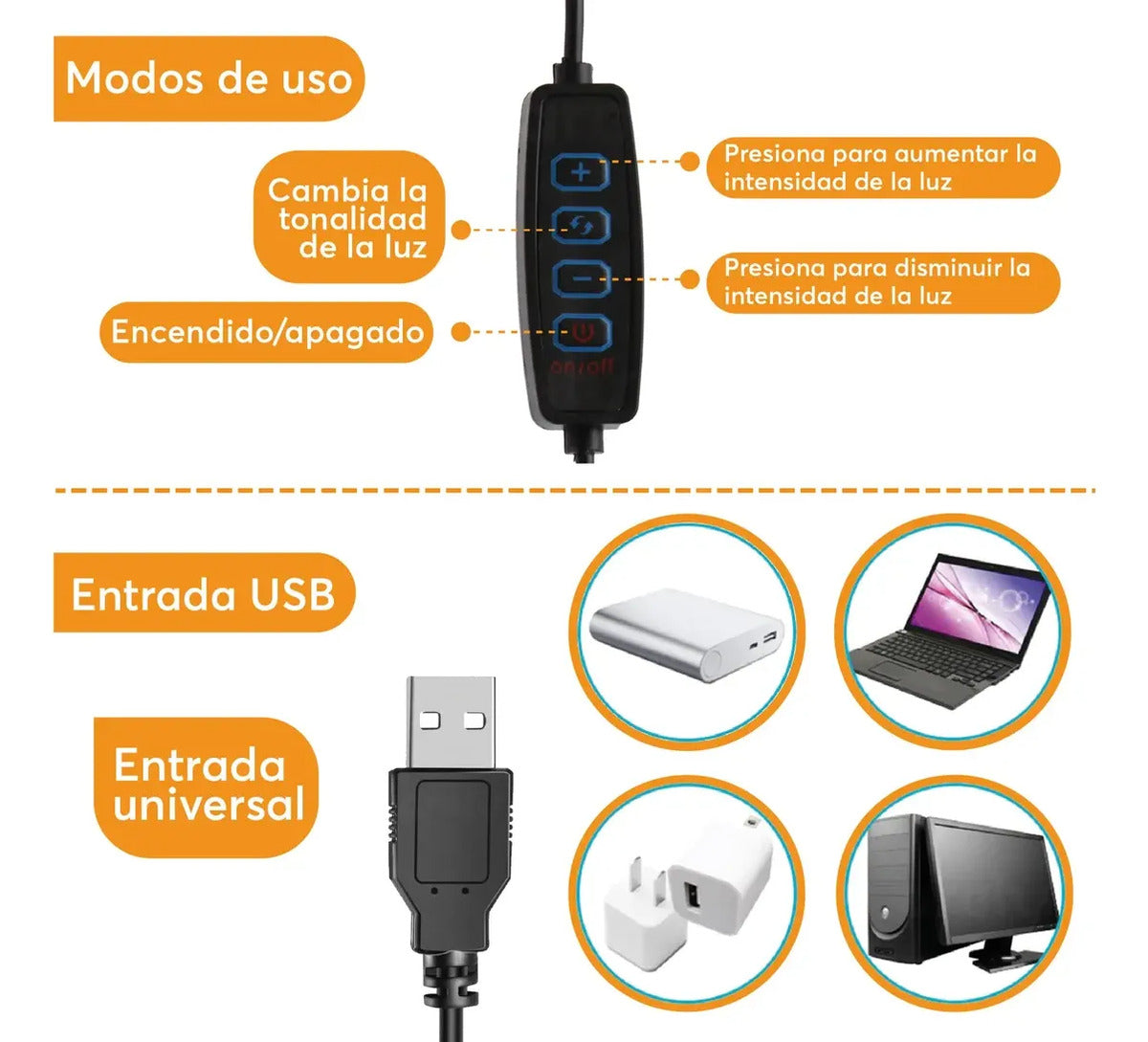 Saga Aro Luz Led 12 Pulg Tiktok Maquillaje 10 Niveles Intens