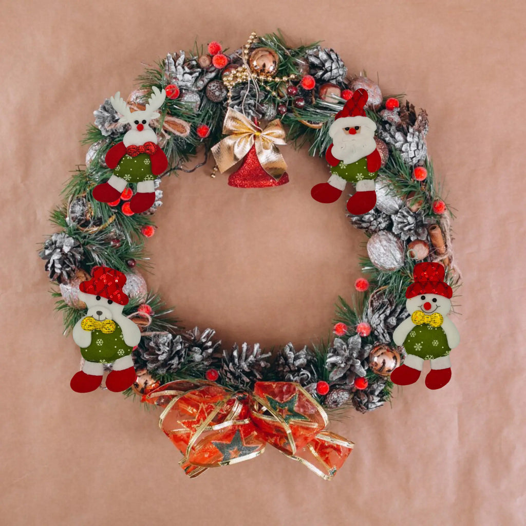 Adornos Navideños Felpa Suave Decoración Árbol 24 Piezas