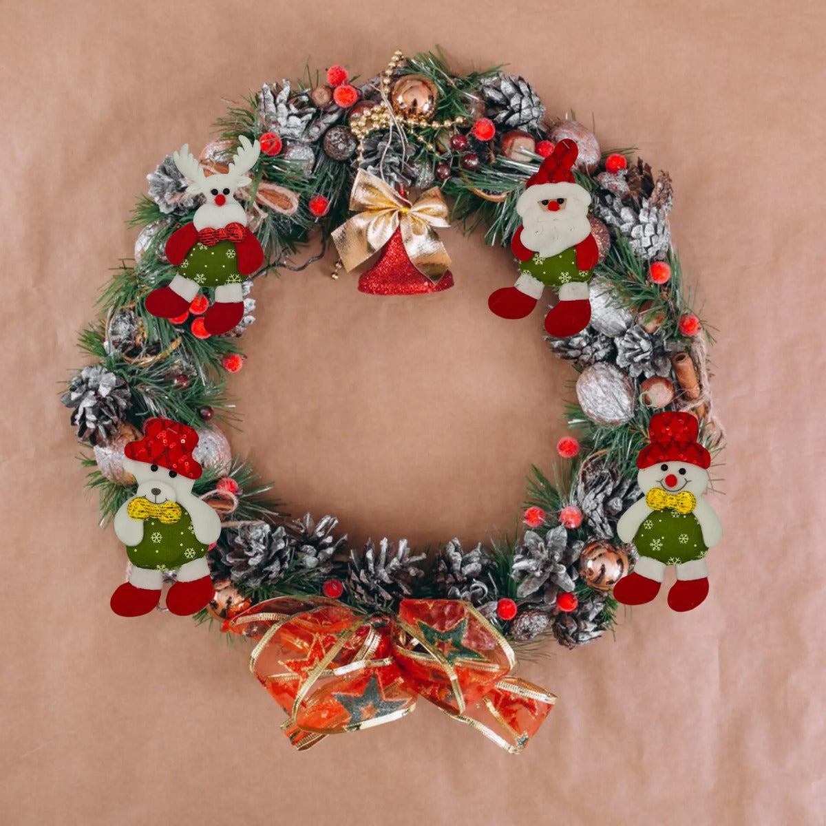 Adornos Navideños Felpa Suave Decoración Árbol 24 Piezas