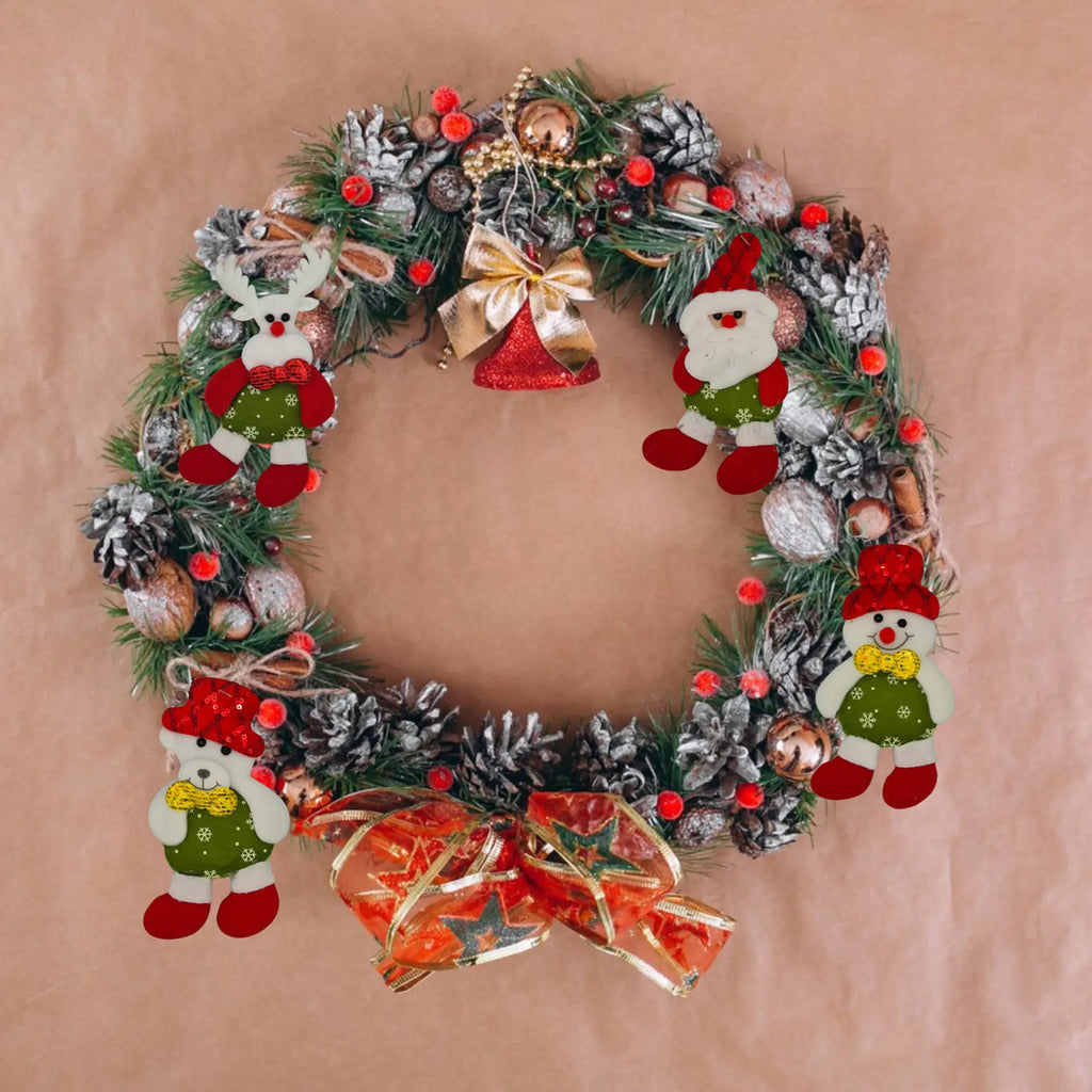 Adornos Navideños Felpa Suave Decoración Árbol 12 Piezas