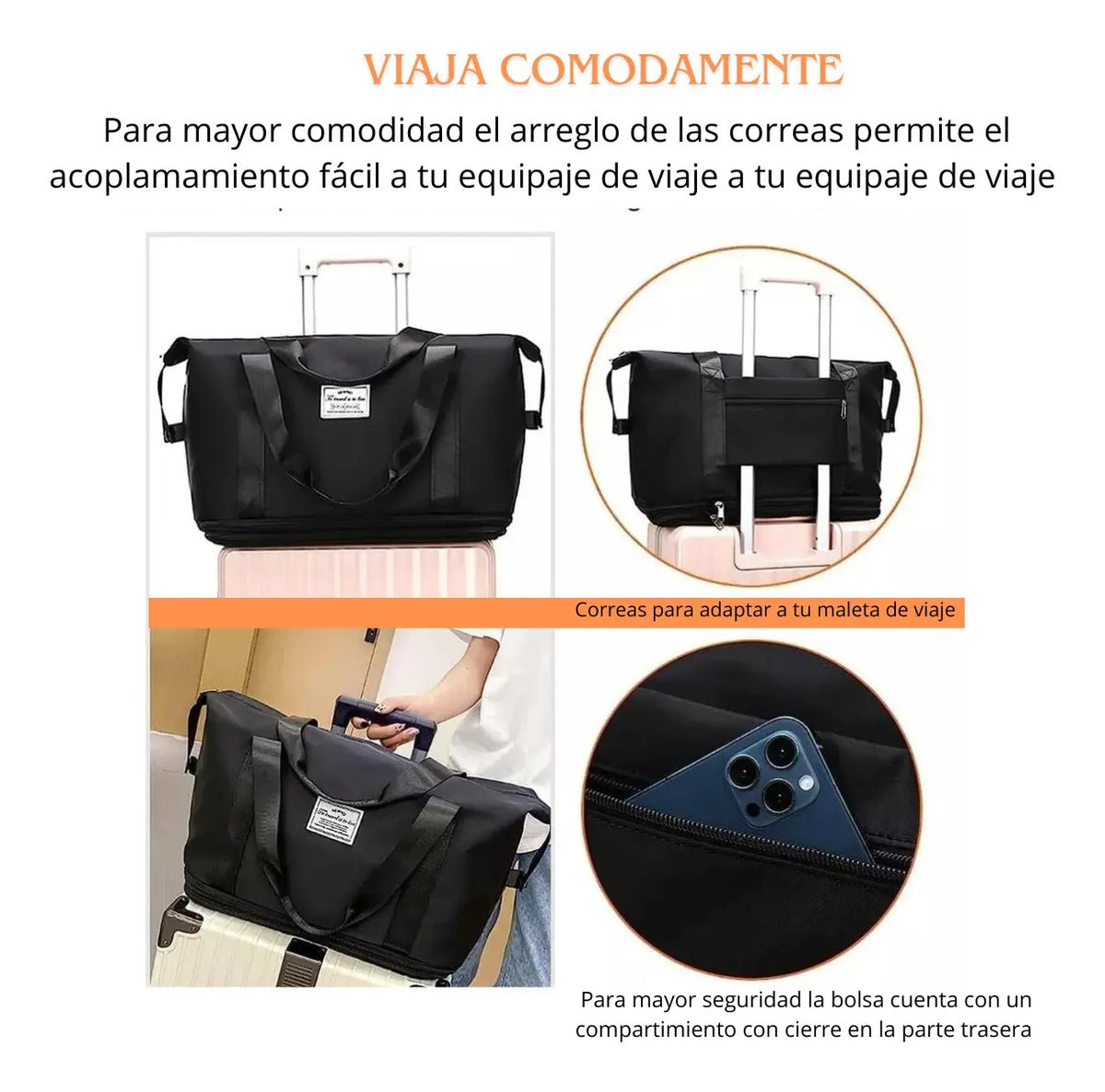 Bolsa Viaje Plegable Mochila Deportiva Gimnasio Impermeable
