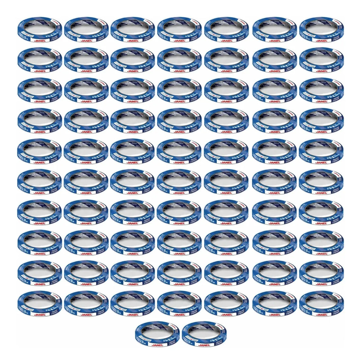 Masking Tape Azul 230 Janel Pintura 12 Mm X 50m 72 Pzas
