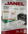 Etiqueta Laser Janel 5.1x10.2cm J-5163 Impresora Copia  2500