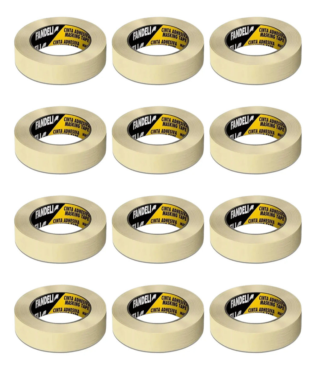 Cinta Fandeli Masking Tape Automotriz 18mm X 50m 12 Piezas