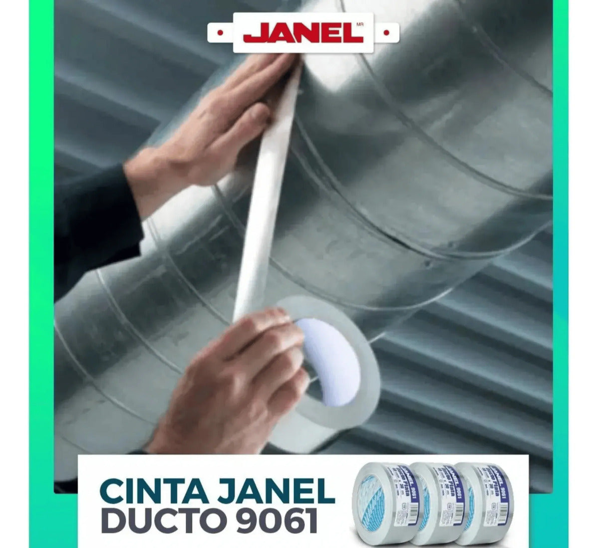 Cinta Adhesiva Janel Ducto 9061 Plata 48mmx10m 1 Pza