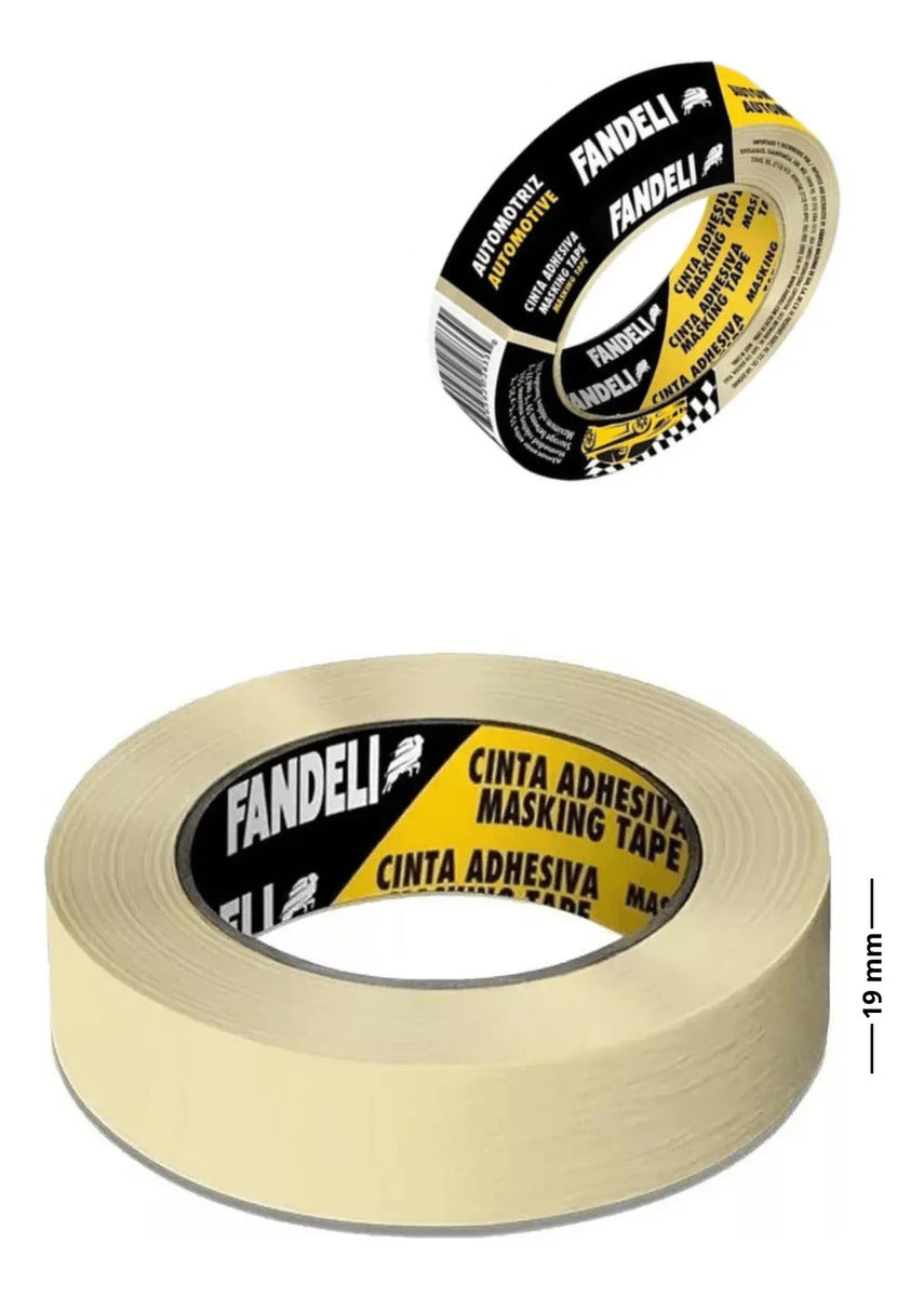 Cinta Fandeli Masking Tape Automotriz 18mm X 50m 12 Piezas