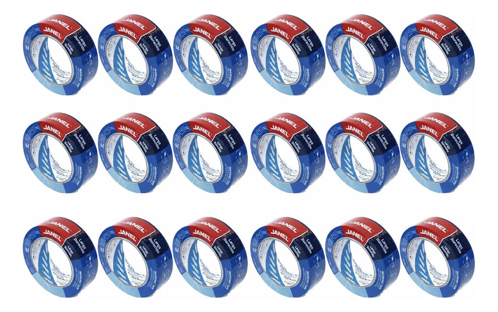 Masking Tape Azul 230 Janel 24 Mmx 50m 18 Pzas