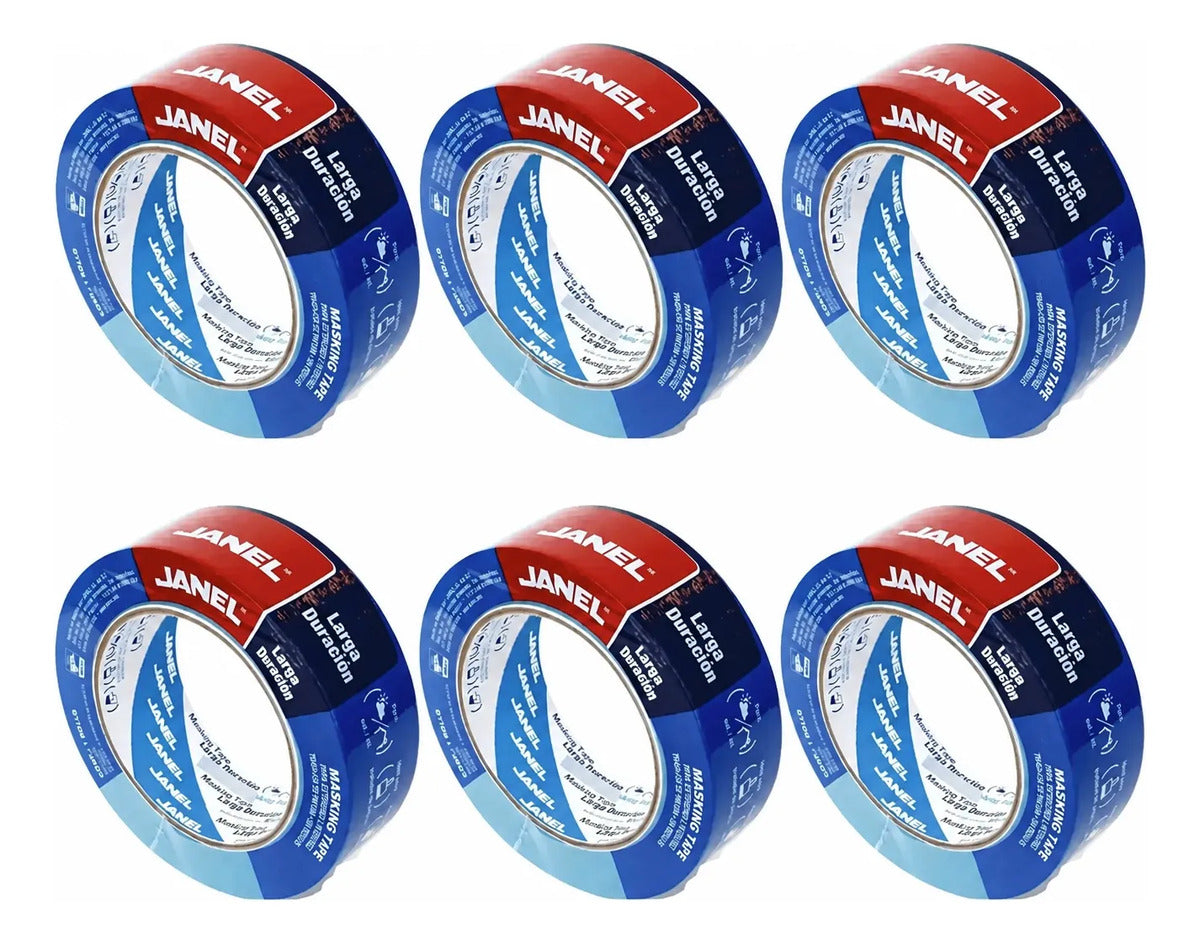Masking Tape Azul 230 Janel 48 Mmx 50m 6 Pzas