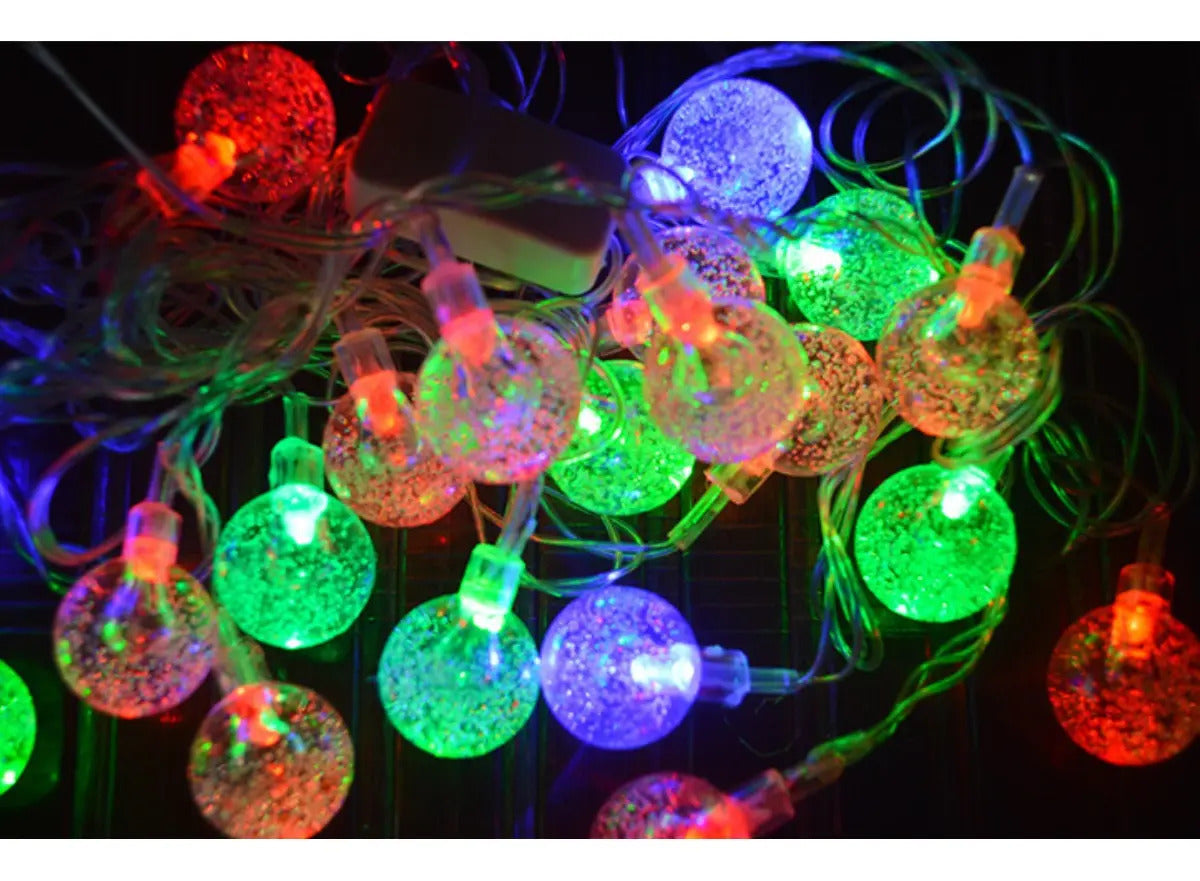 Serie Luz Navideña Luz Led 10 Luces Esfera Conexion Usb