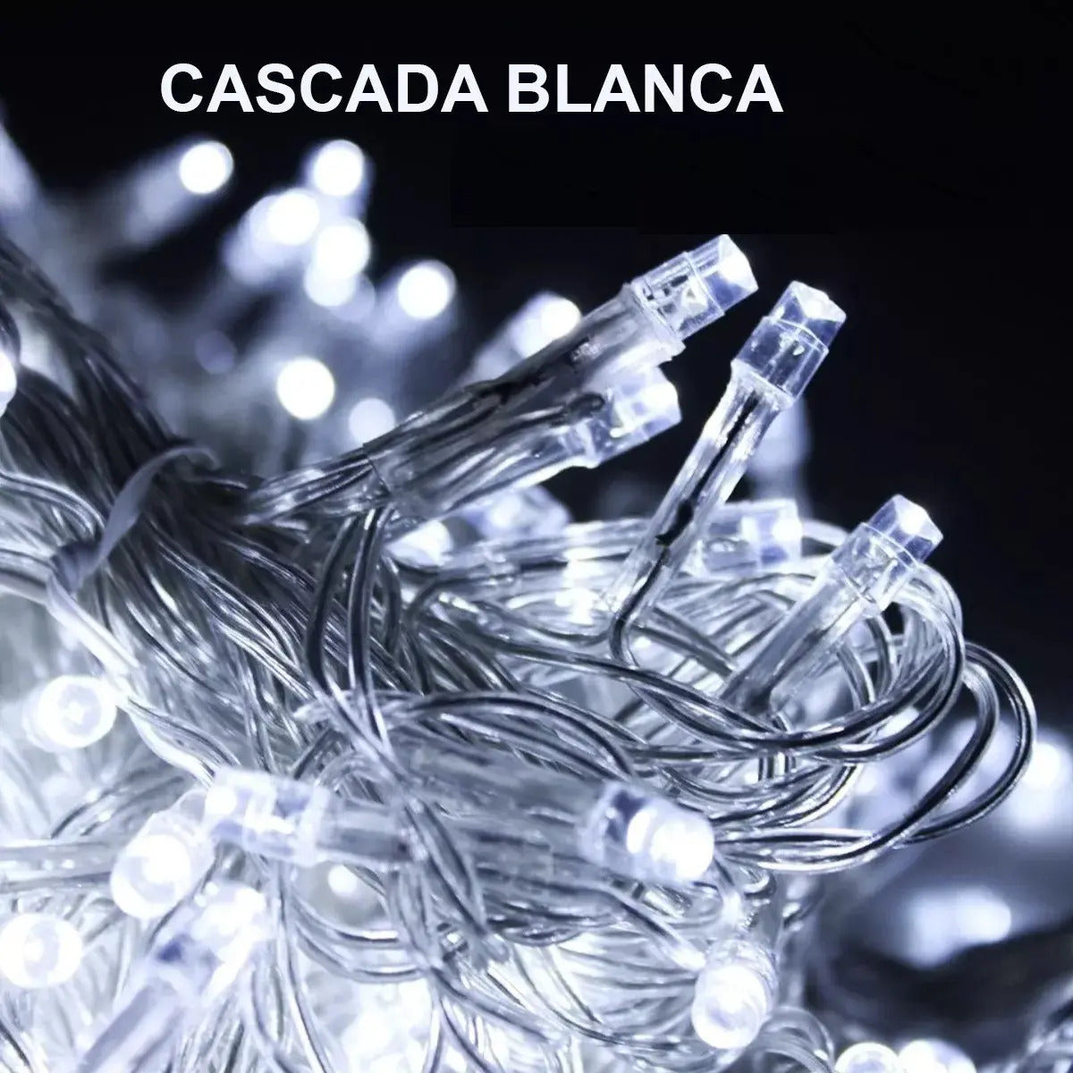 Serie Navideña Cascada 400 Luces Led 6 Metros