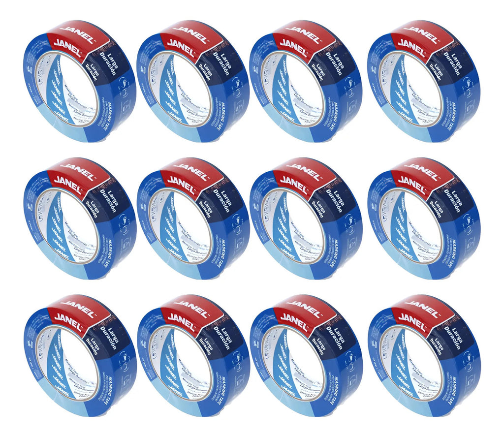 Masking Tape Azul230 Janel 36 Mmx 50m 12 Pzas