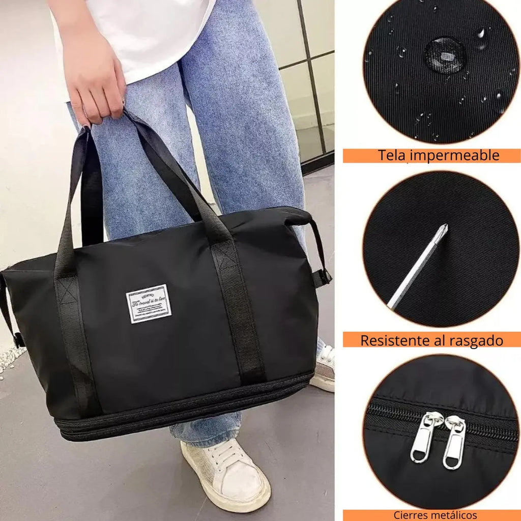 Bolsa Viaje Plegable Mochila Deportiva Gimnasio Impermeable