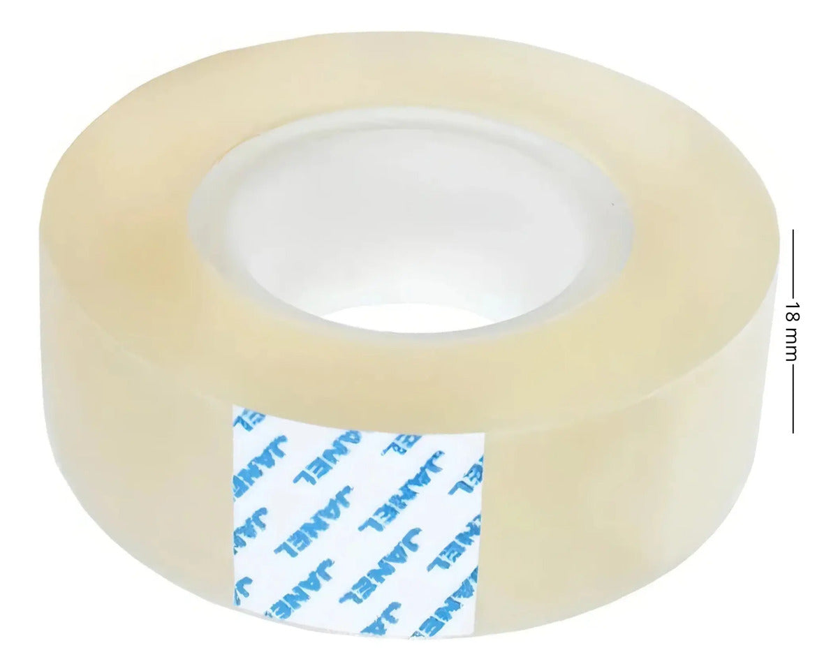 Cinta Adhesiva Janel 255 Transparente 18mmx65m 90 Rollos