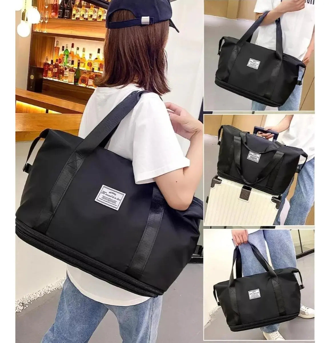 Bolsa Viaje Plegable Mochila Deportiva Gimnasio Impermeable