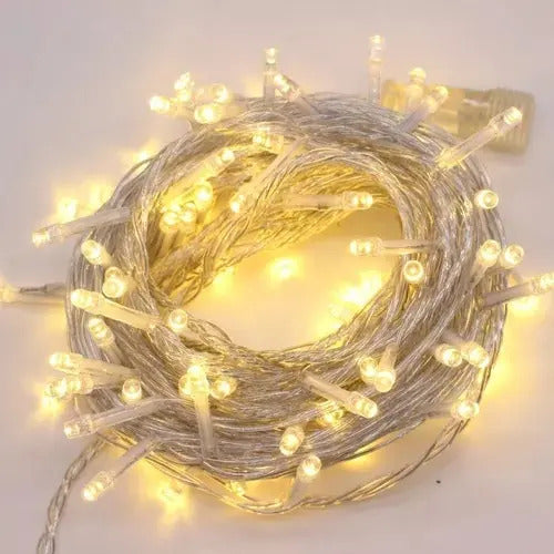 Serie Navideña Luz Led 100 Luces Blanca Calida Multicolor