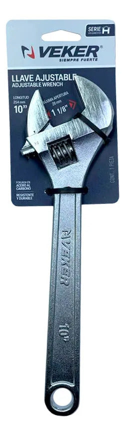 Llave Ajustable Perico Veker 10 In X 1-1/8 12472 Cromada