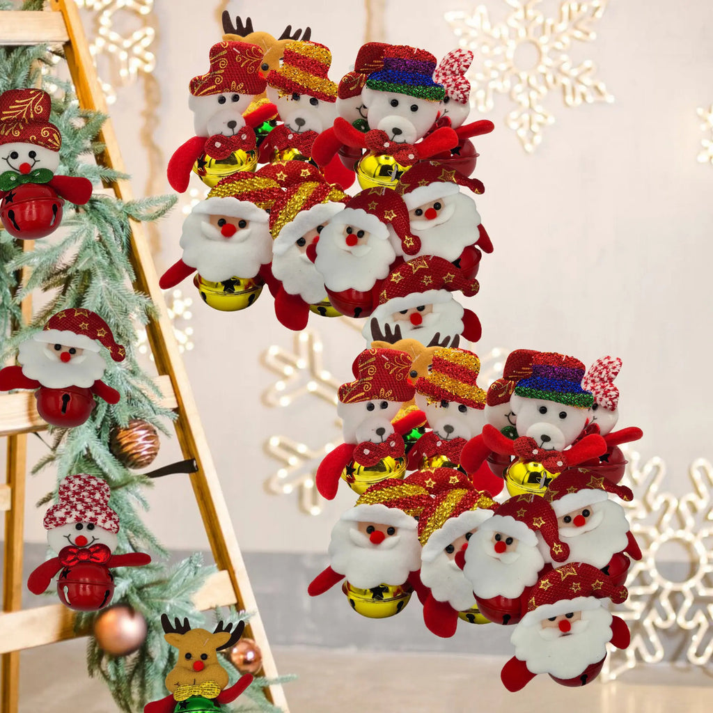 Adornos Navideños Felpa Suave Cascabel Decoración 24 Piezas