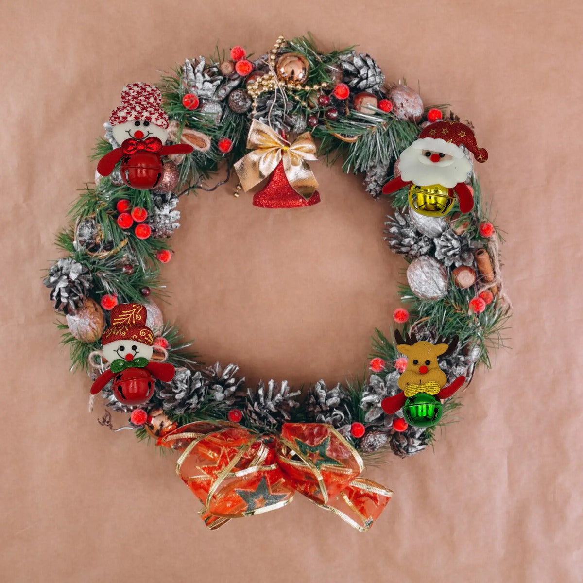 Adornos Navideños Felpa Suave Cascabel Decoración 24 Piezas