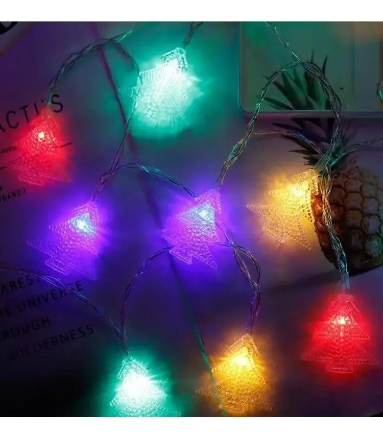 Serie Navideña Decorativa  Luz Led 28 Luces 4 Metros Pinos