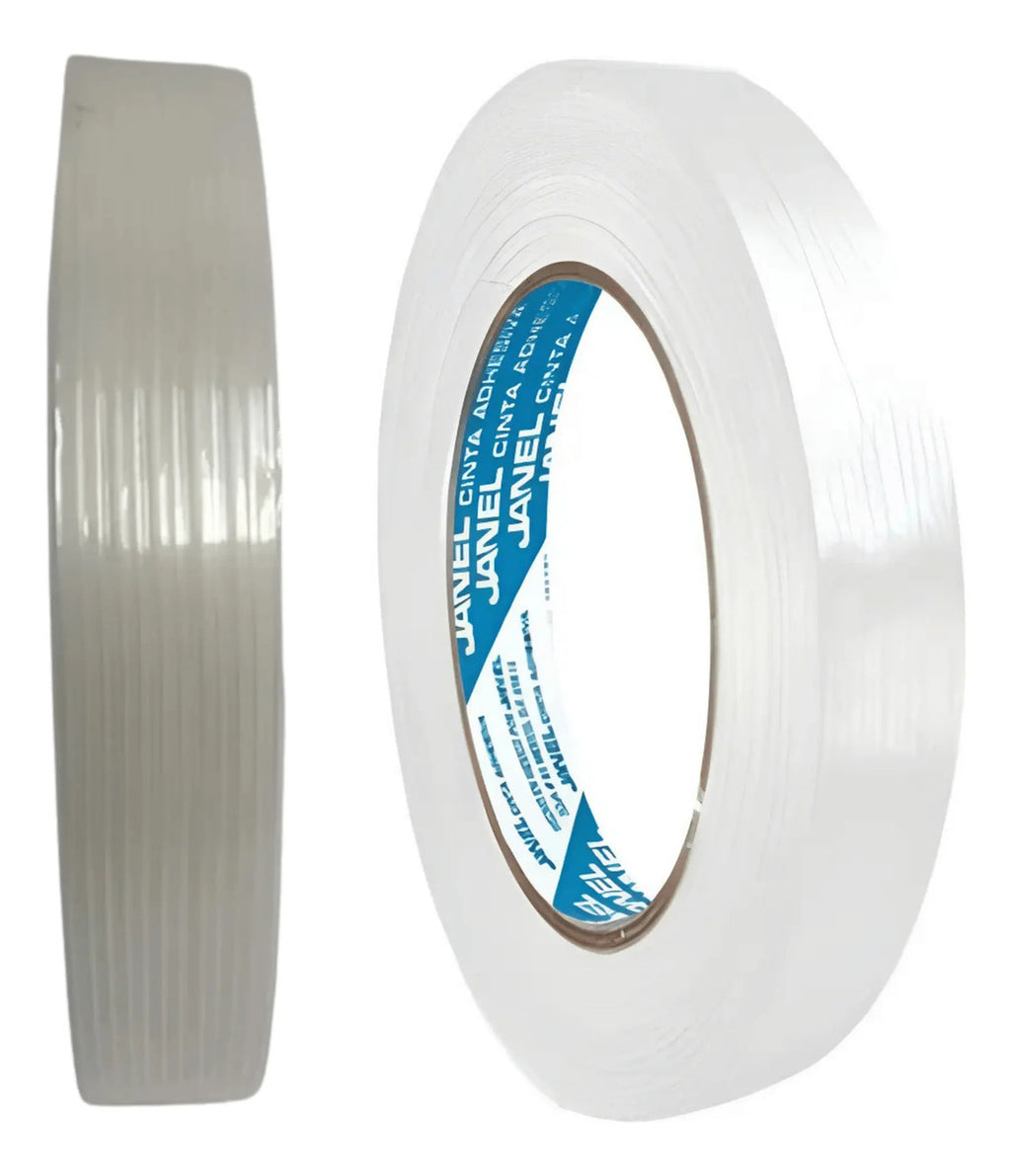 Cinta Adhesiva Doble Filamento 1020 Janel 18 Mm X 50m 6 Pzas