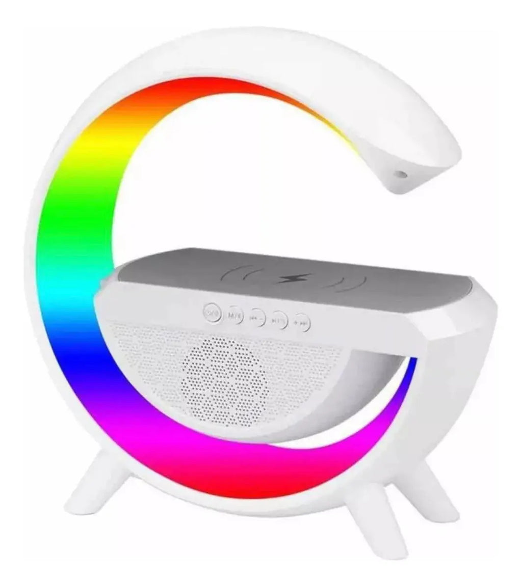 Cargador Inalambrico Bocina Bluetooth Lampara  Hm-2301