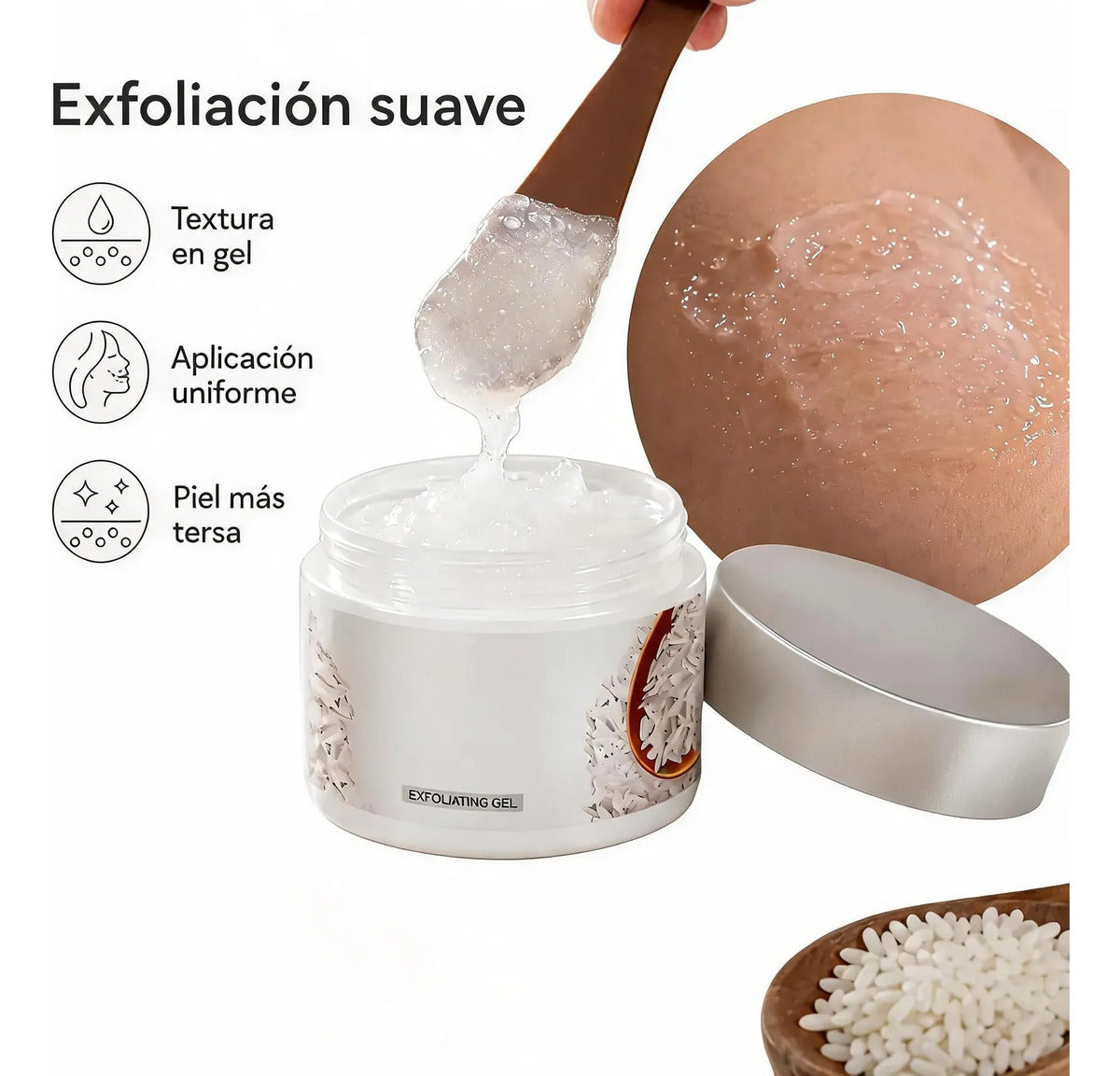 Exfoliante De Arroz Para Manchas Limpieza Profunda