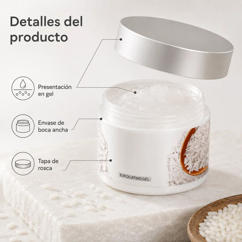 Exfoliante De Arroz Para Manchas Limpieza Profunda