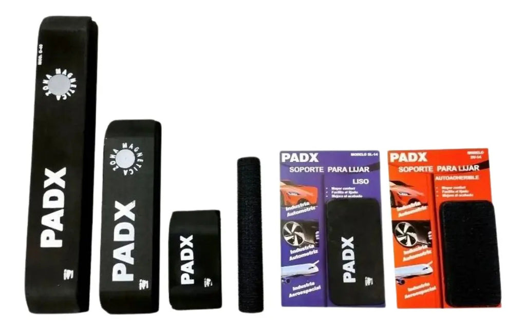 Kit Mix De Garlopas Con Velcro Y Soportes Para Lijar  Padx