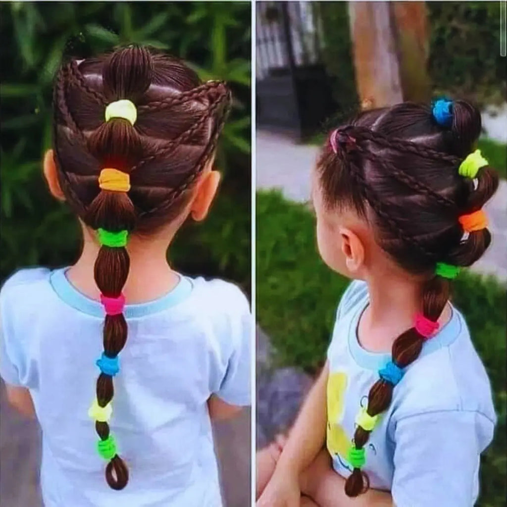 Ligas Donas Para El Cabello Chicas Multicolores Niñas 100 Pz