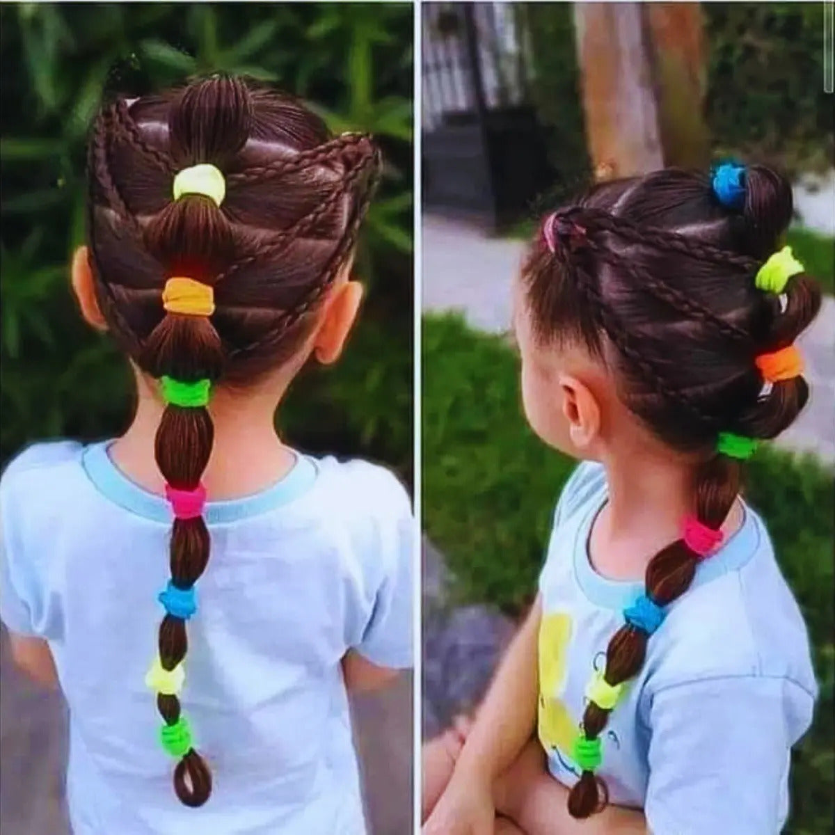 Ligas Donas Para El Cabello Chicas Multicolores Niñas 100 Pz