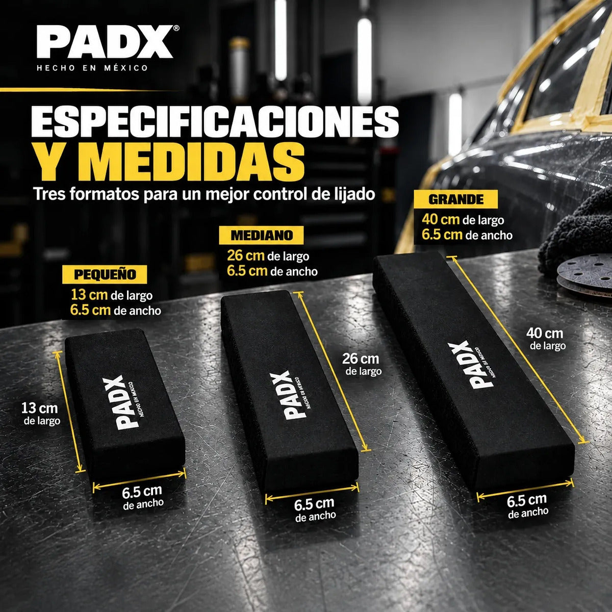 Juego De Bloques Garlopas Con Velcro Para Lijar Padx