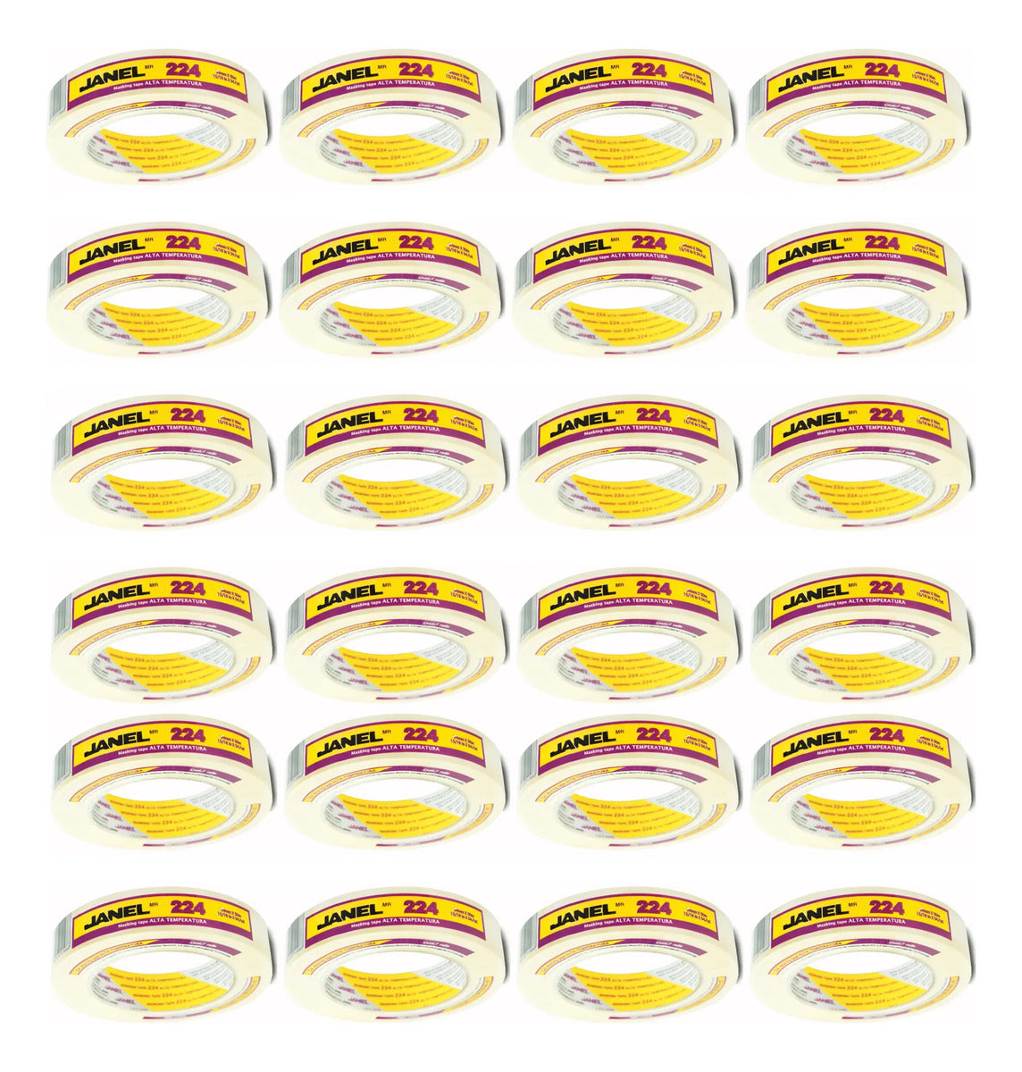 Masking Tape Janel 224 18mm X 50 M Alta Temperatura 24 Pza