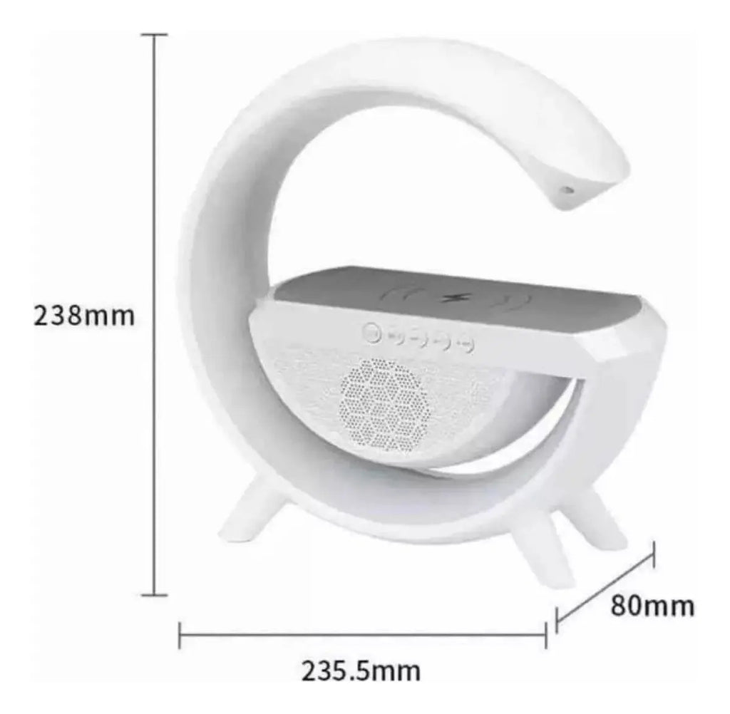 Cargador Inalambrico Bocina Bluetooth Lampara  Hm-2301
