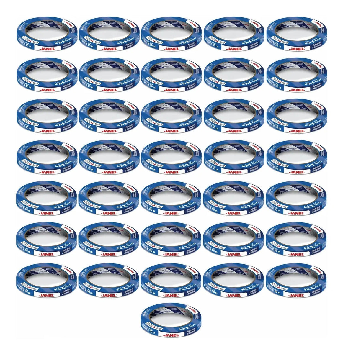 Masking Tape Azul 230 Janel Pintura 12 Mm X 50m 36 Pzas